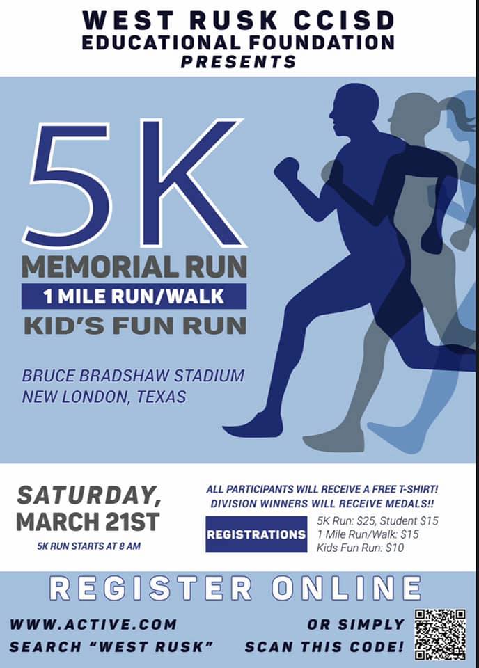 5K Memorial Run March 21, 2020 WRCCISDEF